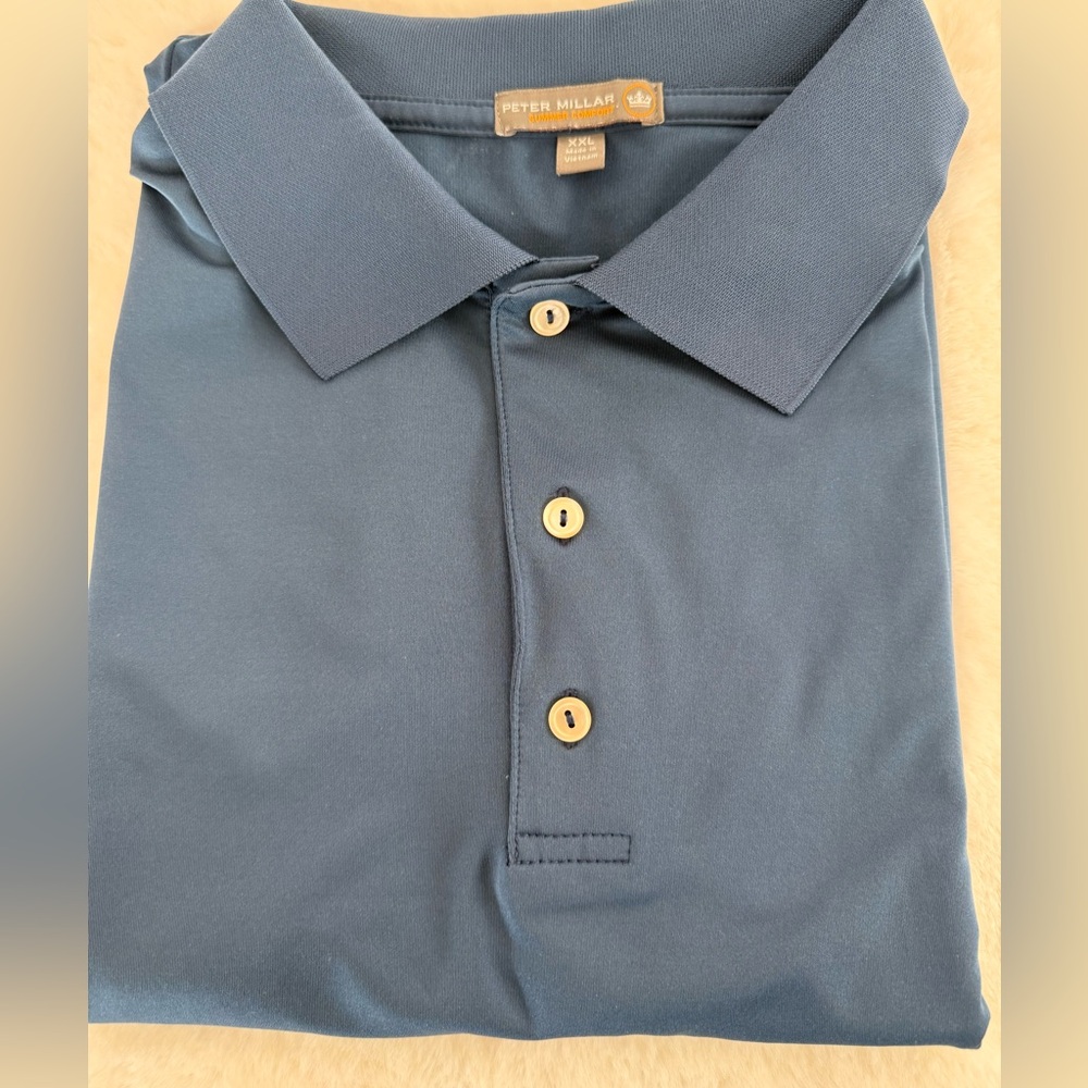 Peter Millar Steel Blue Polo Shirt